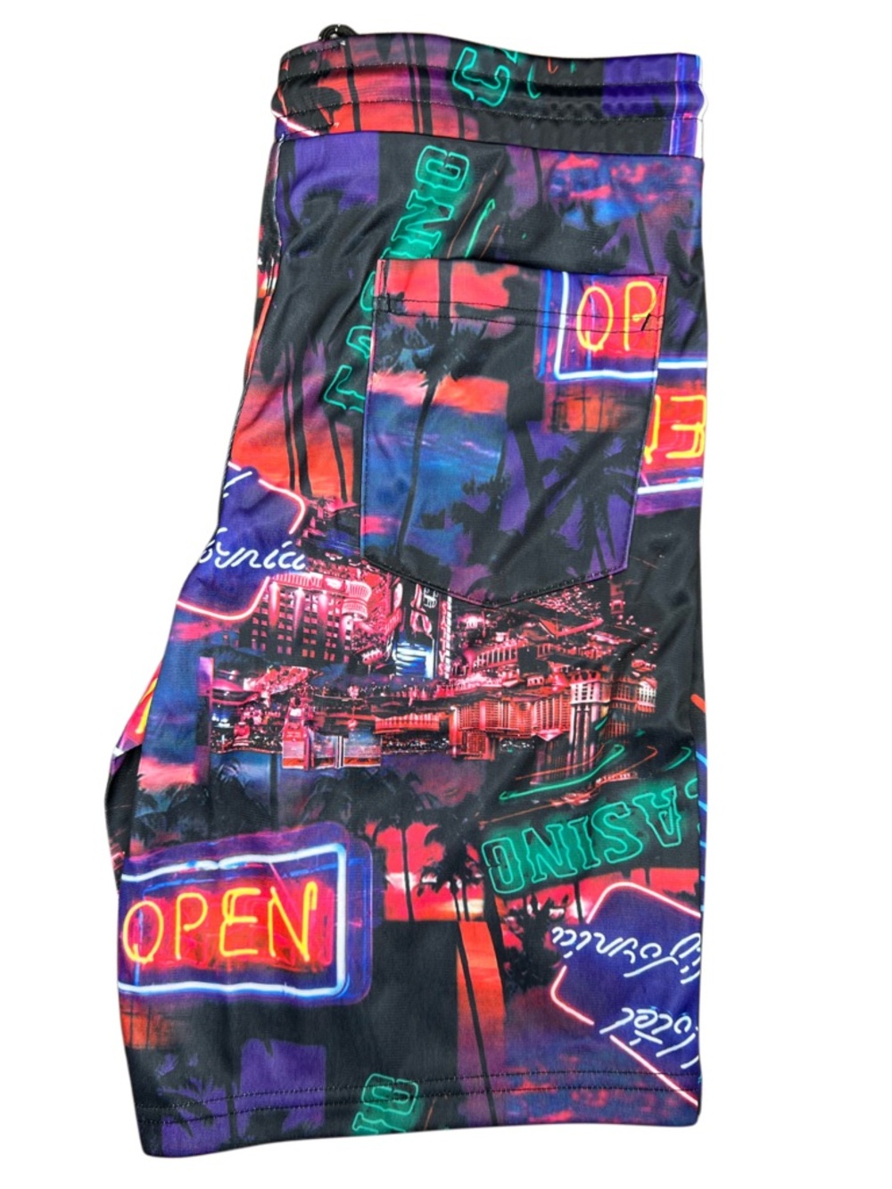 NWT Fresh Prints Bel-Air by Drill Hotel California Neon Sign Casino Shorts Small - Picture 3 of 7
